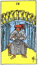 Bokalen IX, tarotgedicht en tarotkaart