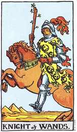 Ridder van staven, tarotgedicht en tarotkaart