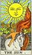 de zon, tarotkaart en gedicht