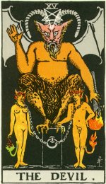 de duivel, tarotgedicht en tarotkaart