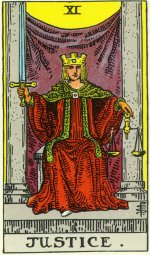 de gerechtigheid, tarotgedicht en tarotkaart