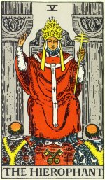 de hierofant, de hogepriester, tarotgedicht en tarotkaart