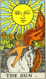 de zon, tarotgedicht en tarotkaart