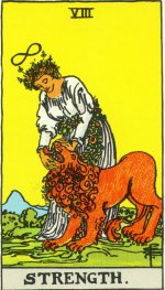 de  kracht, tarotgedicht en tarotkaart